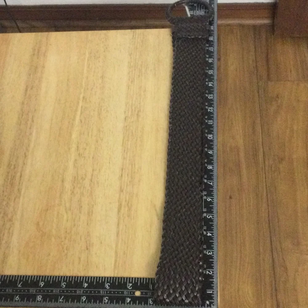 🌞 Weaved  braided Belt 2” wide 39” long dark brown unisex one size up to 39”